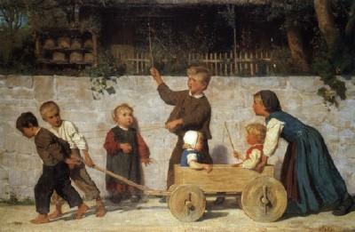 Albert Anker: Kindergespann, um 1868