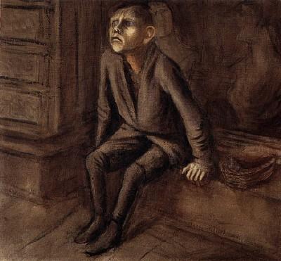 Karl Hubbuch; Der Veilchenverk&auml;ufer, 1930/32