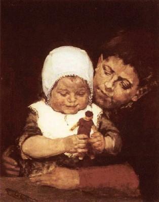 Max Liebermann: Die Geschwister, 1873