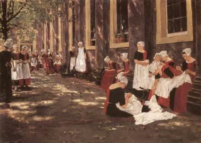 Max Liebermann: Freistunde im Amsterdamer Waisenhaus, 1881/82