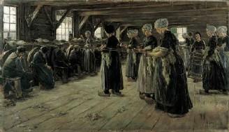 Liebermann: Flachsscheuer in Laren, 1887