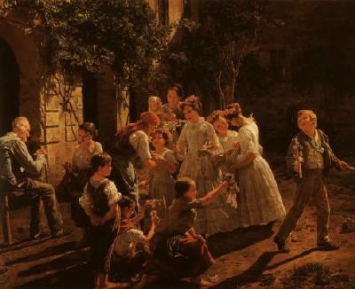Ferdinand Georg Waldm&uuml;ller: Am Fronleichnamsmorgen, 1857
