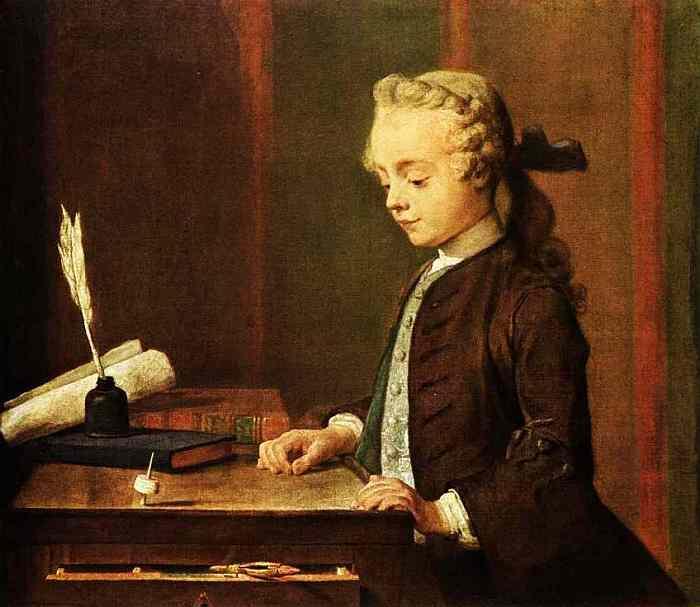 Jean Sim&eacute;on Chardin: Der Knabe mit dem Kreisel, 1738