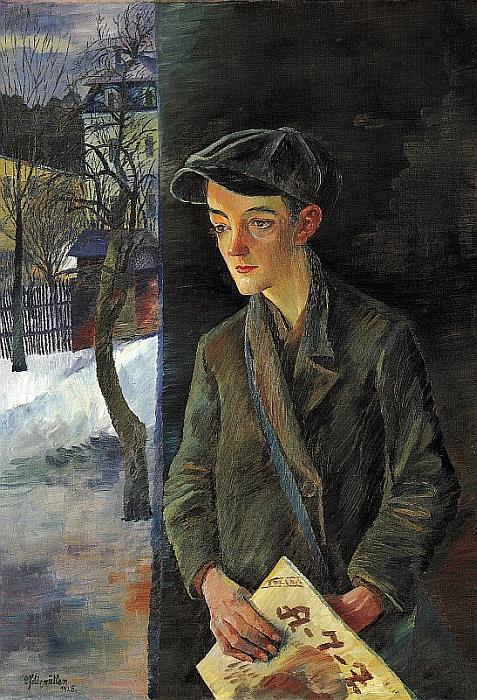 Conrad Felixmüller: Zeitungsjunge (AIZ), 1928