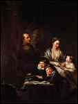 Anton Graff, Familie des Künstlers vor dem Bildnis Joh.Georg Sulzers, 1785