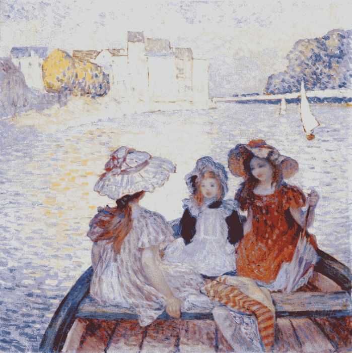 Henri Lebasque: M&auml;dchen im Boot, um 1900