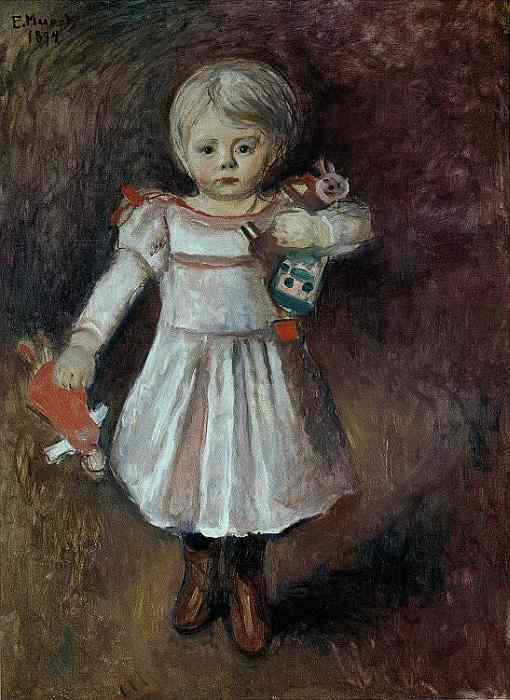 Edvard Munch: Kind mit Puppen (Nora Mengelberg), 1894