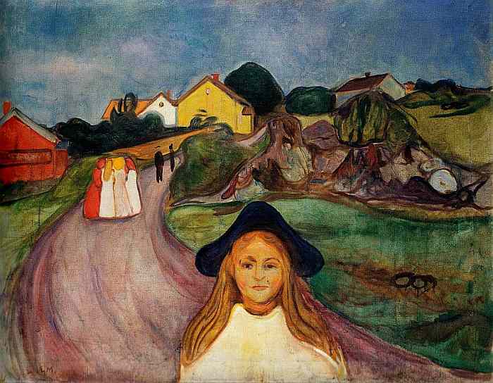 Edvard Munch: Stra&szlig;e in &Aring;sg&aring;rdstrand, 1901