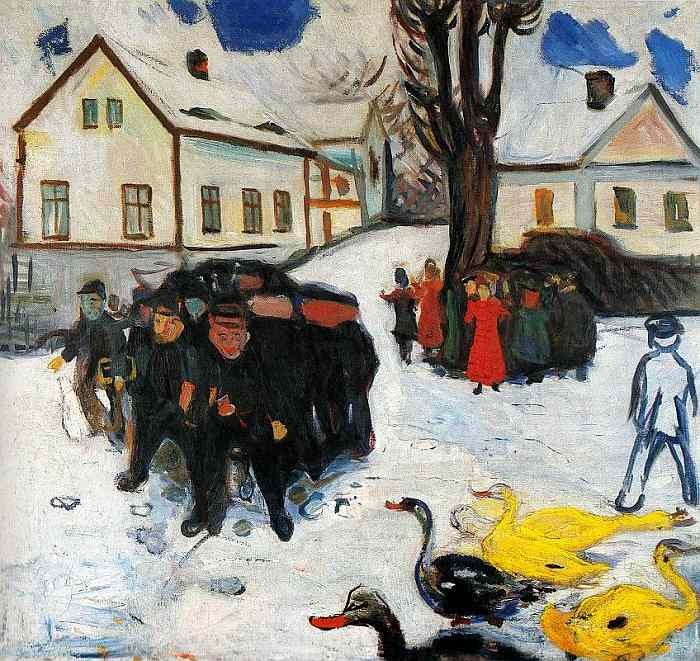 Edvard Munch: Dorfstra&szlig;e, 1905/08