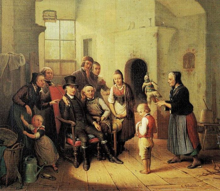 Carl Schr&ouml;der: Die Strafpredikt, 1836