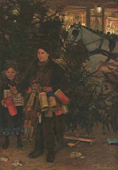 Franz Skarbina: Auf dem Weihnachtsmarkte, o.J.