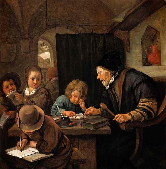 Jan Steen: Der strenge Schulmeister, um 1668