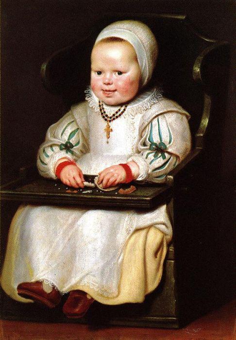 Cornelis de Vos: Bildnis eines kleinen Mädchens im Kinderstühlchen, 1627
